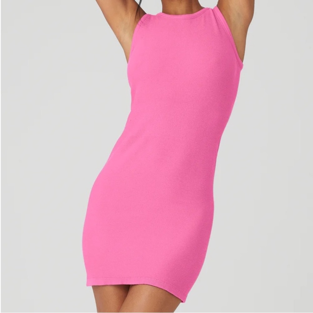 Alo Seamless Ribbed Warm Nights Dress - Picture 2 of 7